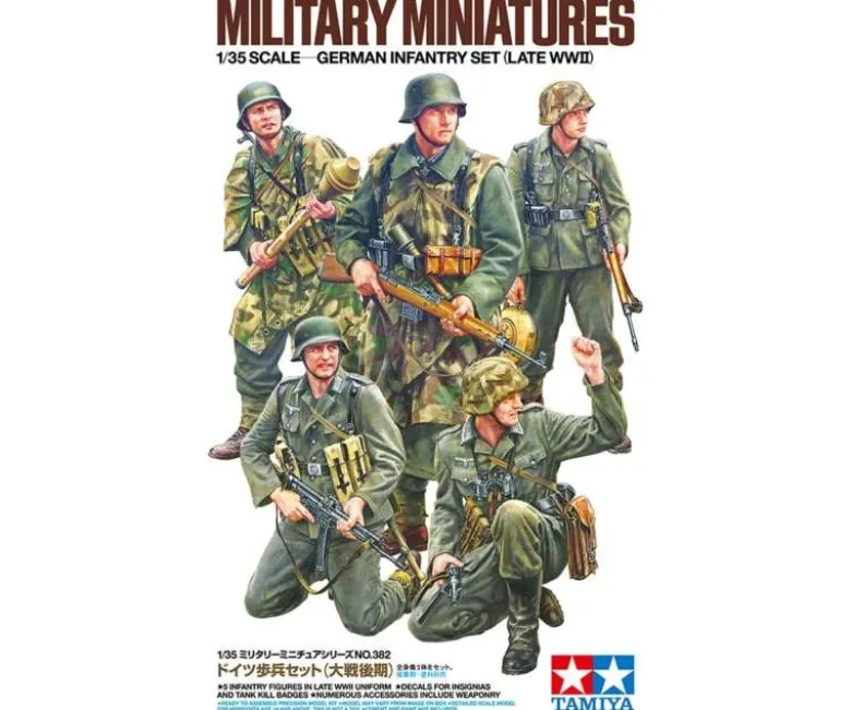 Tamiya 35382Figuren-Set Deutsche Infanterie 1943-45 (5) 1:35 Bausatz