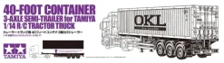 Tamiya 5637740ft Container 3-Achs Auflieger, Bausatz, 1:14