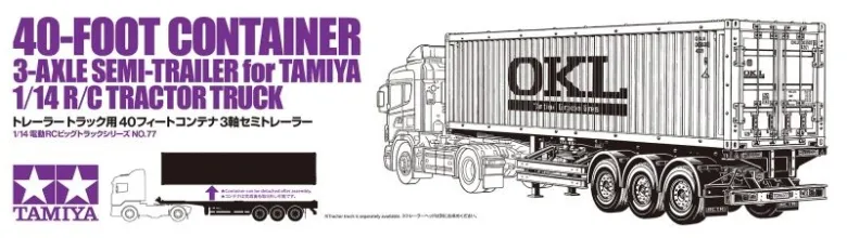 Tamiya 5637740ft Container 3-Achs Auflieger, Bausatz, 1:14