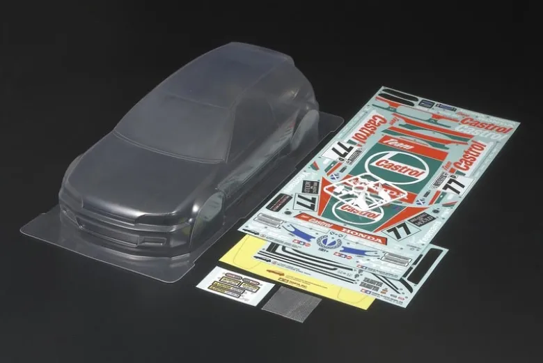 Tamiya 51421Karosserie-Satz Castrol Honda Civic VTi, unlackiert, 1:10