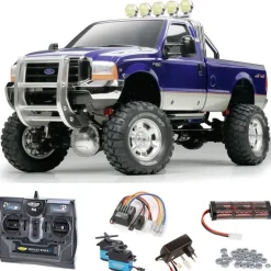 Tamiya 58372KUSETFord F350 High Lift 4WD 3-Gang Komplettset mit Kugellager mit Carbon-Look Steuerung
