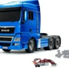 Tamiya 56370LEDKUMAN TGX 26.540 3-Achs 6x4 Hellblau Metallic 1:14 RC Bausatz + Kugellagersatz & LED-Licht