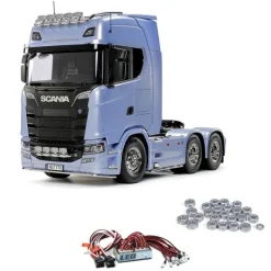 Tamiya 56368LEDKUScania 770 S V8 6x4 1/14 Truck Bausatz + Kugellagersatz, LED