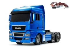 Tamiya 56370LEDMAN TGX 26.540 3-Achs 6x4 Hellblau Metallic 1:14 + LED-Licht