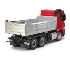 Tamiya 56361LEDMB Arocs 3348 1:14 Muldenkipper Truck 6x4 Bausatz rot/silber + LED-Lichtset