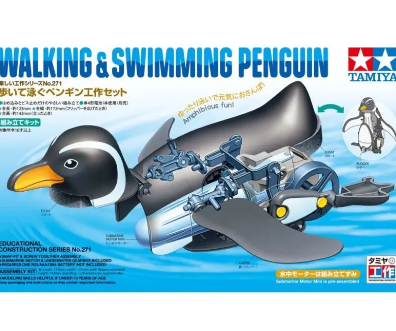 Tamiya 70271Lehrkasten Pinguin schwimmend/gehend