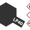 Tamiya 82140LP-40 Metallic-Schwarz glänzend Kunstharzfarbe 10ml