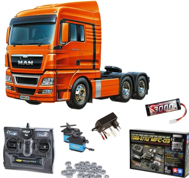 Tamiya 56325MFCMAN TGX 26.540 6x4 XLX Komplettset inkl. MFC-03, Kugellager