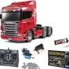 Tamiya 56323MFCScania R620 3-Achs 6x4 Komplettset inkl. MFC-03, Kugellager mit Carbon-Look Steuerung