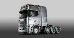 Tamiya 56371MFCScania 8x4/4 4-Achs Truck 1:14 RC Bausatz Komplettset MFC-03 mit Carbon-Look Funke