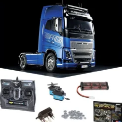 Tamiya 56375MFCVolvo FH16 XL 750 4x2 Globetrotter Truck 1:14 Set + MFC-03 mit Carbon-Look Funke