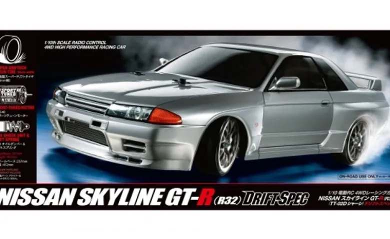 Tamiya 58651Nissan Skyline GT-R (R32) TT-02D 1:10 Drift Touring Kit LED mit Lichset LED