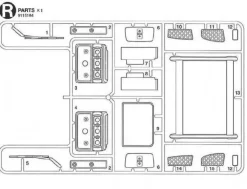 Tamiya 309115184R-Teile Anbauteile für Scania Truck