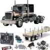 Tamiya 56336SET3King Hauler Black Edition komplett + MFC-01, Flachbett,Lager mit Carbon-Look Steuerung