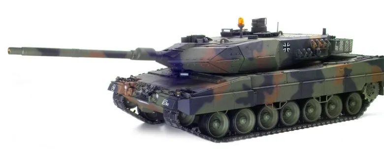 Tamiya 56020SETLEOPARD 2 A6 1/16 Panzer Full Option 2,4GHz Komplettset mit Carbon Look Steuerung