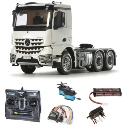 Tamiya 56352SETMercedes Benz Arocs 3363 6x4 ClassicSpace 1:14 Truck Set mit Carbon-Look Steuerung