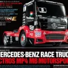 Tamiya 58683SETMercedes Race Truck MP4 4WD TT-01E 1:14 Komplettset