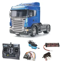 Tamiya 56318SETScania R470 Highline 2,4Ghz Komplettset mit Carbondesign Steuerung