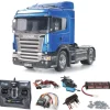 Tamiya 56318SET2Scania R470 Highline Komplettset + LED, Kugellager mit Carbon-Look Steuerung