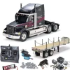 Tamiya 56314SET3Truck Knight Hauler komplett inkl. MFC-01, Flachbett, Lager mit Carbon-Look Steuerung