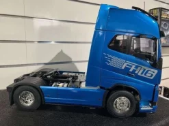 Tamiya 56375SETTRVolvo FH16 XL 750 4x2 Globetrotter Truck 1:14 SETTR Komplettset + Flachbett,LED-Licht Carbon-Look Funke