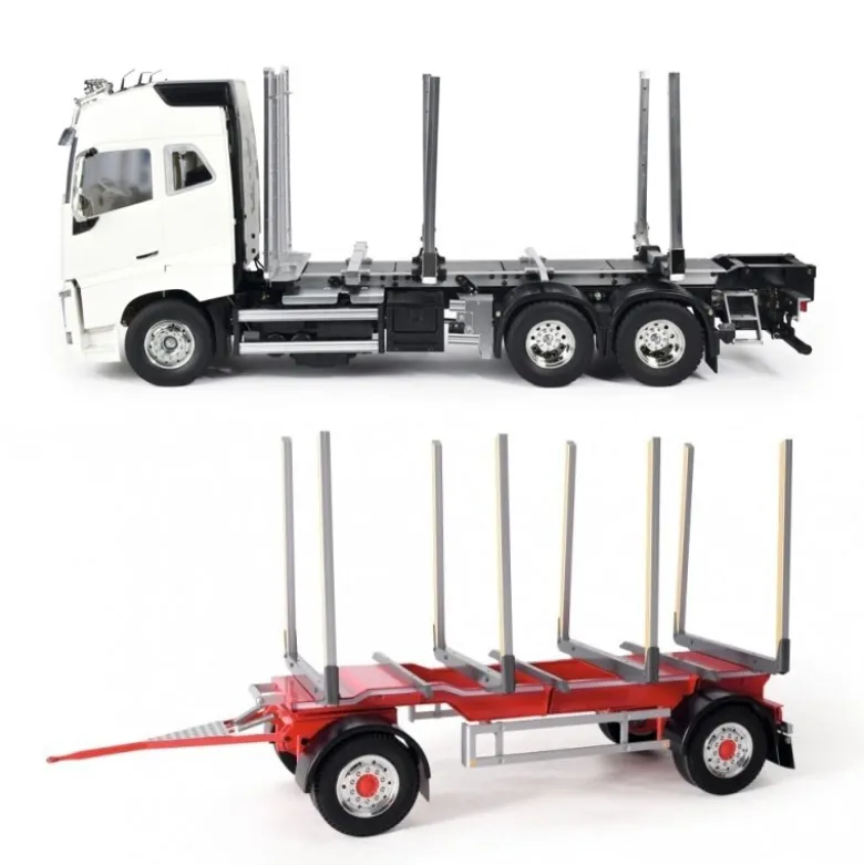 Tamiya 56360SET2Volvo FH16 Globetrotter 750 6x4 Set mit Rungenanhänger 1:14