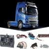Tamiya 56375SET2Volvo FH16 XL 750 4x2 Globetrotter Truck 1:14 SET2 Komplettset + LED & Lagersatz, Carbon-Look Funke