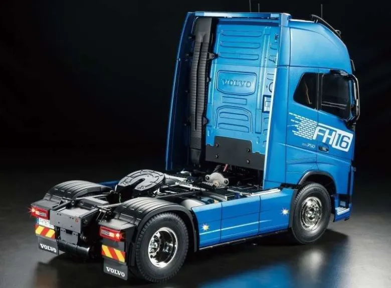 Tamiya 56375SET2Volvo FH16 XL 750 4x2 Globetrotter Truck 1:14 SET2 Komplettset + LED & Lagersatz, Carbon-Look Funke