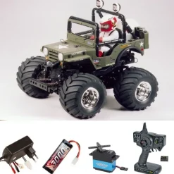 Tamiya 58242SETWild Willy 2000 (WR-02) 2WD 1:10 Wheely Car Komplettset