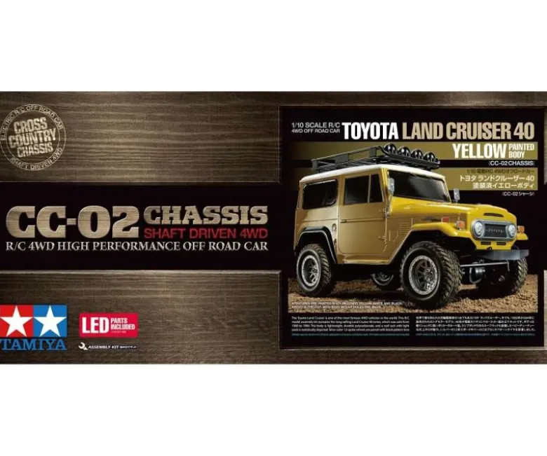 Tamiya 47490Toyota Land Cruiser 40 4WD Geländewagen CC-02 1:10 Bausatz inkl. lackierter Karosserie