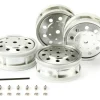 Tamiya 565181:14 Truckfelgen (2) hinten/AG. Chrom matt