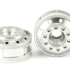 Tamiya 565171:14 Truckfelgen (2) vorn mitlaufend, Chrom Matt