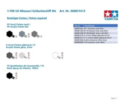 Tamiya 31613US Missouri Schlachtschiff WL Bausatz 1:700