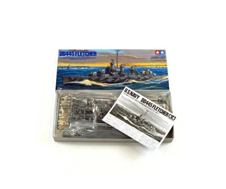 Tamiya 78012US Zerstörer DD445 Fletcher, Plastikbausatz, 1:350