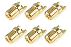 Team Corally C-50155Bullet-Stecker 6,5mm vergoldet, sehr geringer Widerstand (6) Lötanschluss gerade/senkrecht