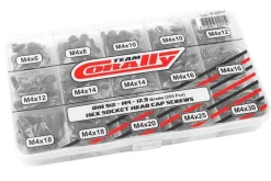 Team Corally C-38511Stahl Schrauben Set M4 Innensechskantkopf 12.9 (265 St)