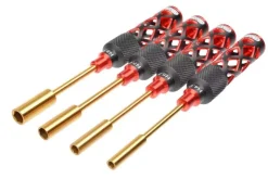 Team Corally C-16470Steckschlüssel-Set - M2/M3/M4/M5 - 4.0/5.5/7.0/8.0mm - 4 Stk