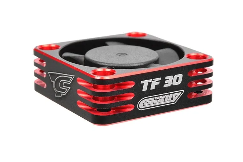 Team Corally C-53110-1TF-30 Ultra High Speed Lüfter 30mm 8,75V BEC Alu rot/schw.