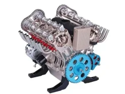 Thicon Models 21012Motor 8-Zylinder Metall Bausatz Motorblock, champagner