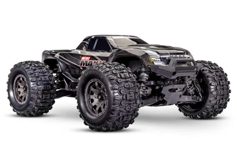 Traxxas 107154-1-BLKMINI-MAXX 4WD BL-2S Brushless, HD-Teile, RTR, schwarz