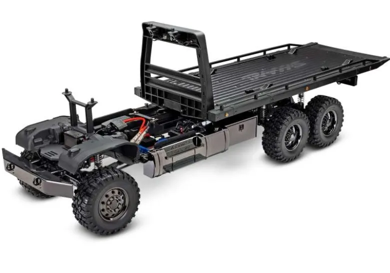 Traxxas 88086-84BLKSET2TRX-6 Ultimate RC Hauler Truck 6x6 RTR 1:10, schwarz inkl. Lipo-Akku, Power Plus 80 Ladegerät & Adapter
