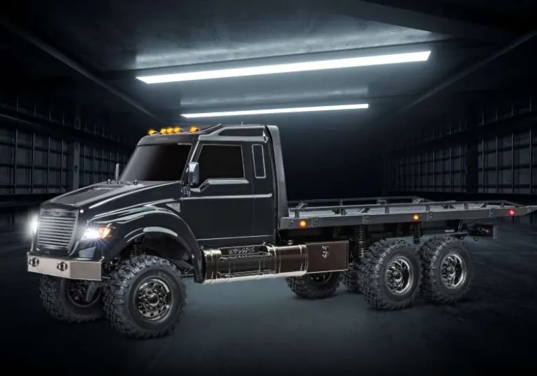 Traxxas 88086-84BLKSET2TRX-6 Ultimate RC Hauler Truck 6x6 RTR 1:10, schwarz inkl. Lipo-Akku, Power Plus 80 Ladegerät & Adapter