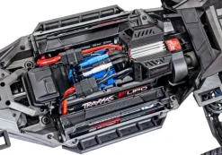 Traxxas 78086-4BLK-SET3XRT 4X4 VXL 1/7 4WD Race Truck Brushless RTR, schwarz Set mit 2x 4S 50C Boost 7000 Lipo, Duo Ladegerät