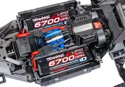 Traxxas 78086-4BLK-SET3XRT 4X4 VXL 1/7 4WD Race Truck Brushless RTR, schwarz Set mit 2x 4S 50C Boost 7000 Lipo, Duo Ladegerät