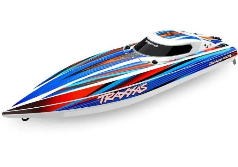 Traxxas 106064-4-BLUEDISRUPTOR 26 Zoll V-Rumpf BL Boot Selbstaufrichtung, blau bei 4S Lipo bis 60 km/H