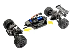 Traxxas 108076-1-BLUEMINI-XRT V2 3S 4x4 1:16 Monster-Truck RTR 2026, HD, blau mit 2S Lipo/Lader Brushless Version 2026