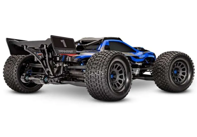 Traxxas 78086-4BLUE-SET3XRT 4X4 VXL 1/7 4WD Race Truck Brushless RTR, blau Set mit 2x 4S 50C Boost 7000 Lipo, Duo Ladegerät