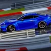 Traxxas 105237-4BLUE4-TEC Ford Mustang Brushed Drift 1:10 RTR, blau