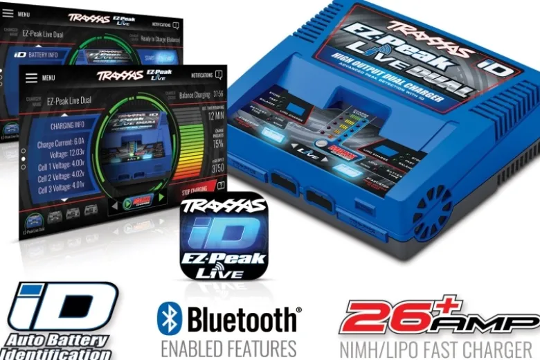 Traxxas 2973GDual EZ-Peak Live 200 Watt NiMH/Lipo Schnell-Lader TRX EU Das stärkste Duo Ladegerät von Traxxas. Bis 16A !!