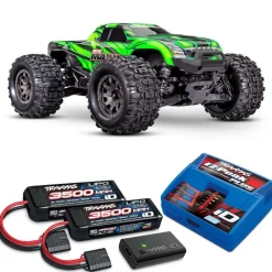 Traxxas 107154-1-GRNSET1MINI-MAXX 4WD BL-2S Brushless, HD-Teile, RTR, grün Set mit zweitem Akku und EZ-Peak Plus Ladegerät